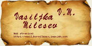 Vasiljka Milešev vizit kartica